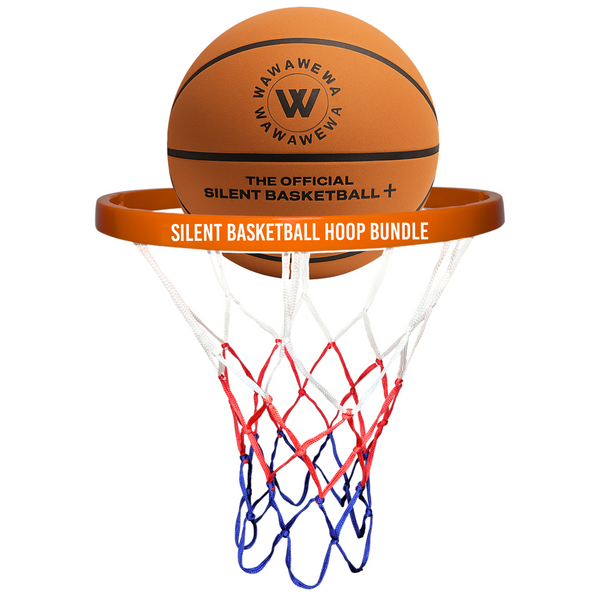 The Official Silent Basketball (Size 7) Bundle with Hoop