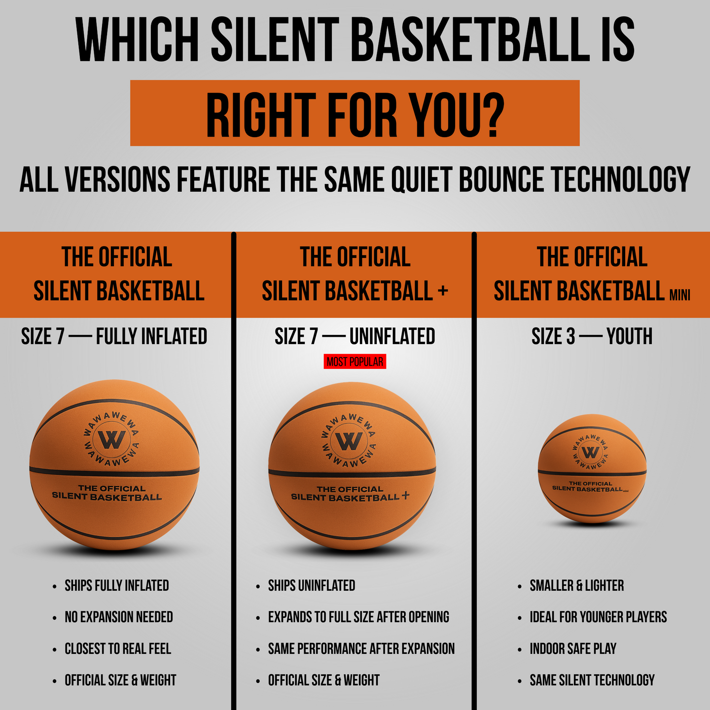 The Official Silent Basketball (size 7) Uncompressed