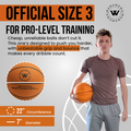 The Official Silent Basketball (Size 3) Bundle with Hoop