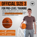 The Official Silent Basketball (Size 3) Bundle with Hoop