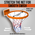 The Official Silent Basketball (Size 3) Bundle with Hoop
